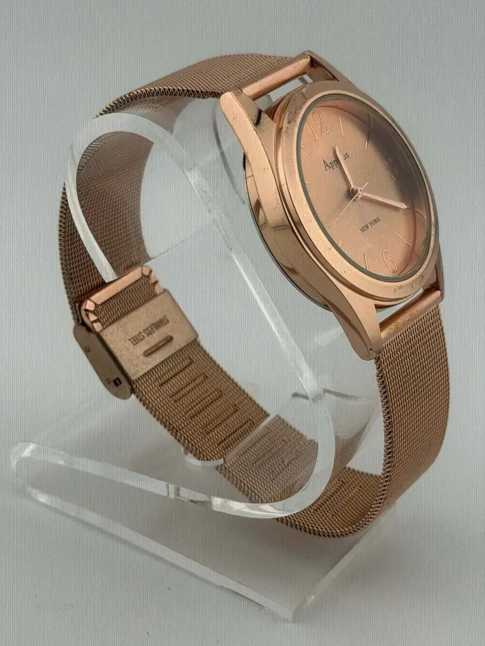 BOGO!-Appolus New York Watch with Rose Gold Mesh Band NEW BATTERY